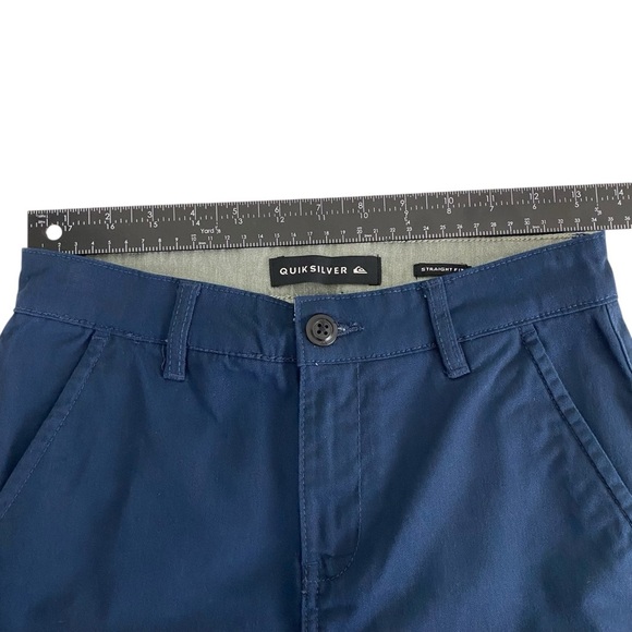 Quicksilver Boys Chinos Pants Size 26/12 Navy Blue Everyday Union Straight Fit - Picture 10 of 15